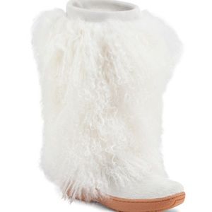 Oscar Sport Barbara Curly Goat Hair Apres Ski Winter Snow Boots Size 7